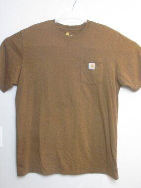 Carhartt Shirt Mens Extra Large Tall Brown Heather Pocket Workwear Original Fit
